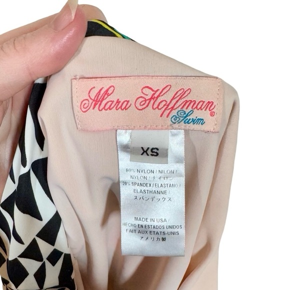 Mara Hoffman Cosmic Fountain Lace Up Cut Out One Piece Swimsuit Bathing Suit - Picture 11 of 15